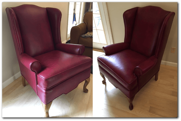 fabric to leather Re-Upholstry